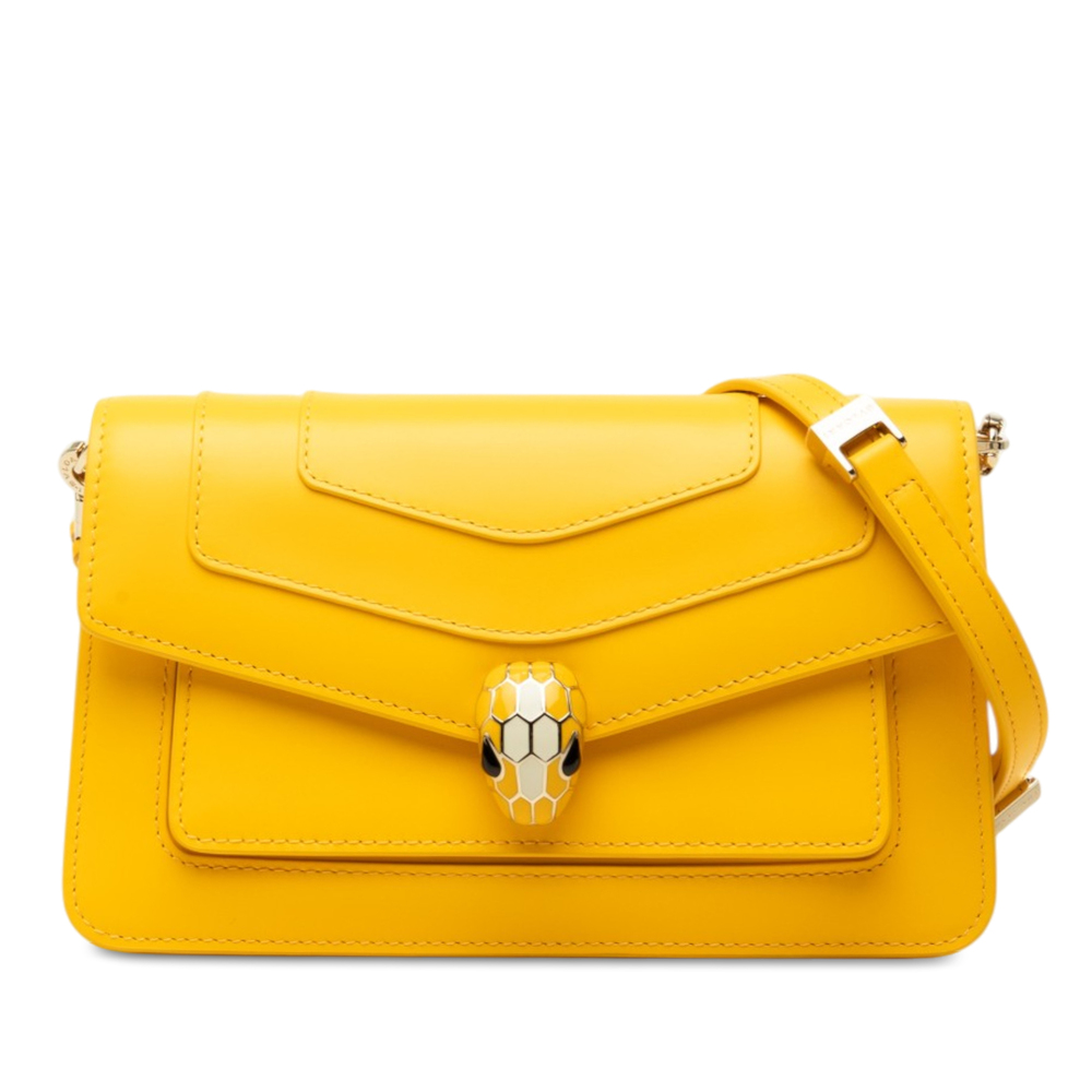 Pre-Loved Bvlgari Calfskin Serpenti Forever East West Shoulder Bag